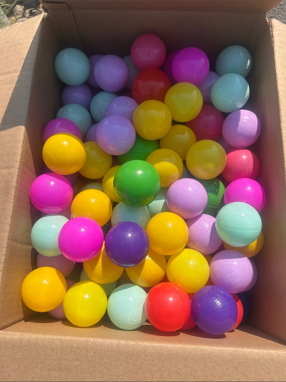 Assorted Color Plastic Play Balls for Kids - Multicolor